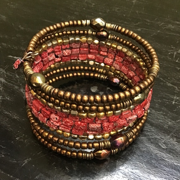 Set of 2 Multi-strand beaded bracelets - Picture 3 of 6